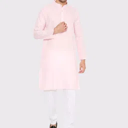 Maharaja Band Collar Regular Kurta with Pyjamas-picture-9