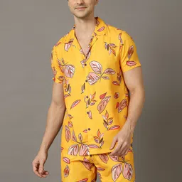 Bushirt Tropical Printed Night suit-image-16