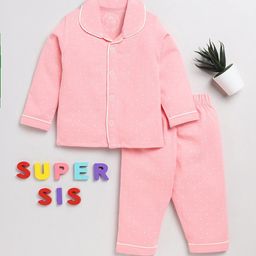 Clt.s Unisex Kids Polka Dots Printed Night Suit-image-68