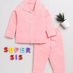 Clt.s Kids Polka Dot Printed Pure Cotton Night suit-picture-33