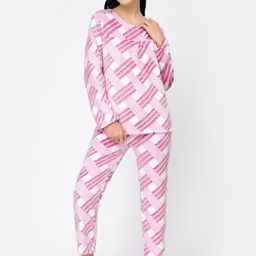 KLOTTHE Women Geometric Printed Woolen Night suit-image-19