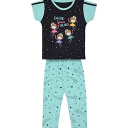 Wish Karo Girls Printed Cotton T-shirt With Pyjamas-image-75