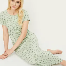 max Printed Pure Cotton Maxi Nightdress-image-75