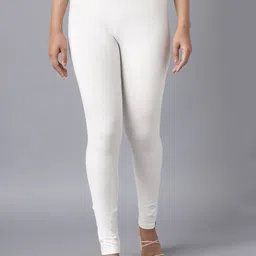 elleven Women White Solid Churidar Length Leggings-picture-42
