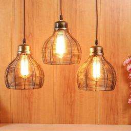 foziq Gold-Toned Textured Contemporary Ceiling Lamp-35