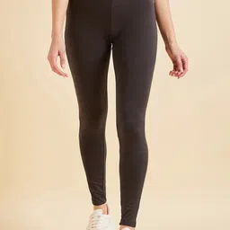 Sweet Dreams Women Charcoal Mid Rise Knitted Ankle Length Tights-image-37