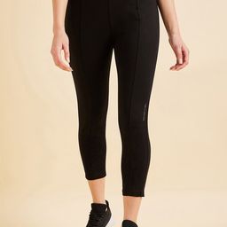 Sweet Dreams Women Black Mid Rise Knitted Ankle Length Tights-image-77