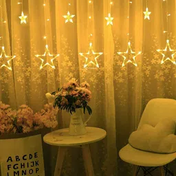 Archies Yellow Glass Decorative Star Shape Lights-22