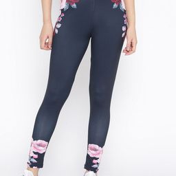 Kanvin Women Navy Blue Printed Tights-image-119