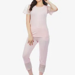 MAYSIXTY Round Neck T-shirt & Pyjamas Night suit-picture-37