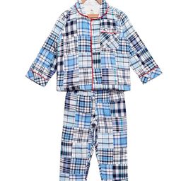 Cherry Crumble Boys Blue & White Checkered Night Suit-image-22