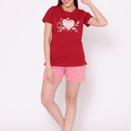 TITTLI Silky Graphic Printed Pure Cotton Night Suit-picture-56