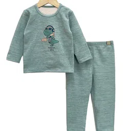 StyleCast Green Boys Graphic Printed Long Sleeves Night Suits-image-74