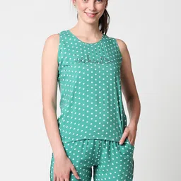 Zeyo Polka Dots Printed Night Suit-image-82