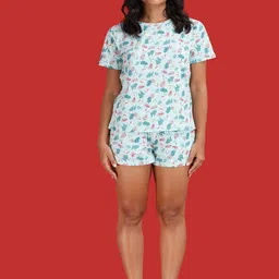 mackly Graphic Printed Pure Cotton Night suit-image-66