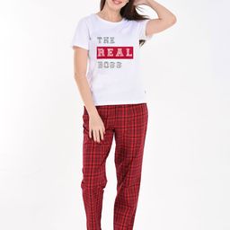 mackly Women White & Red Printed Night Suit-picture-26