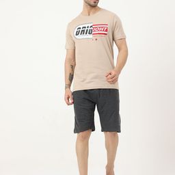 Masculino Latino Men Beige & Grey Printed Cotton Night suit-image-25