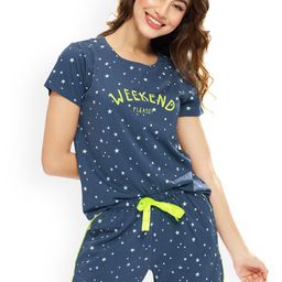Lotik Women Printed Round Neck Night suit-image-64