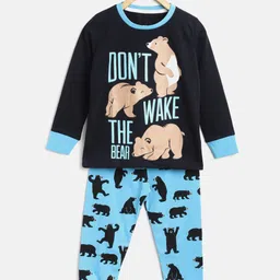 YK Boys Navy Blue & Blue Printed Night suit-picture-14