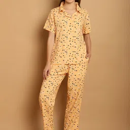 Shararat Conversational Printed Crepe Night Suit-image-28