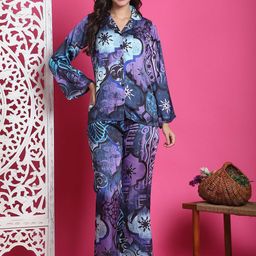 Claura Women Printed Night suit-image-36