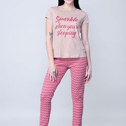 LYRA Women Rose & White Printed Pure Cotton Night suit-image-97
