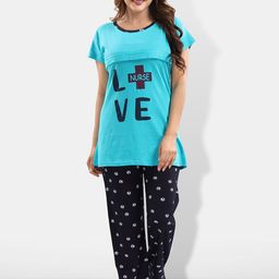 Be You Typography Printed Maternity Night Suit-image-96