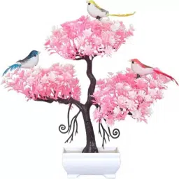 With 3 birds Bonsai Wild Artificial Plant with Pot-23