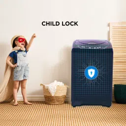 tcl 8 kg 5 Star with 10 Wash Program and Detergent Dispenser, Child Lock with Magic Filter Fully Automatic Top Load Black image 4
