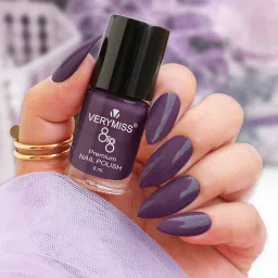 Premium Matte Nail Polish 6ml | Smooth Application | Quick Drying I 315 Dark Purple-image-6