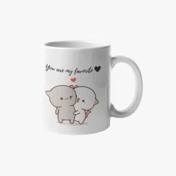 Present Peach and Goma Love Couple Coffee Ceramic Coffee Mug-image-5