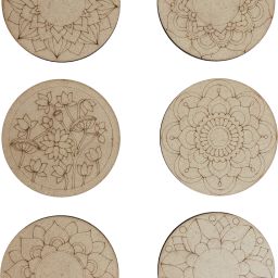 4x4 inch Premarked Mandala Art Cutouts Wooden Cut-outs-image-15