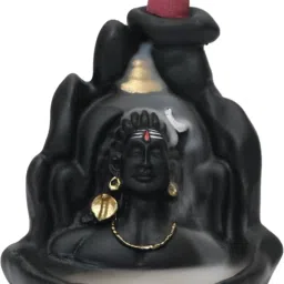 Lord Adiyogi Shiva Smoke Fountain With 20 Backflow Smoke Cones Decorative Showpiece - 10 cm-picture-2