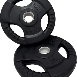 2.5 kg Pair of 2.5 Kg Rubber Coated Cast Iron Plates (2.5Kg x 2 = 5Kg) Home Gym Combo-7