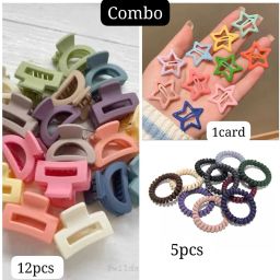 Hair accesssories for girls hair clips rubber bands claw clips clips set combo Hair Accessory Set-image-18