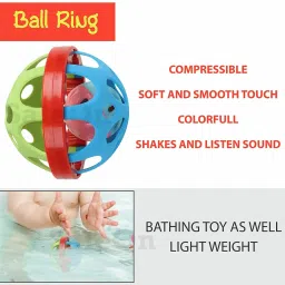 shreenik Premium quality Colorful & Safe Non-Toxic Soft Ball Rattle Toy for Baby_1 pis Rattle image 3