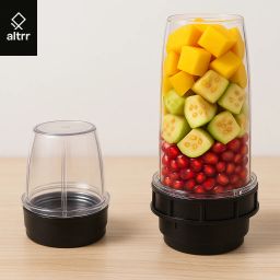 Set of 2 Bullet Nutri Jars (642 ML & 390 ML) – For Healthy Smoothies & Sambar Mixer Juicer Jar-image-45