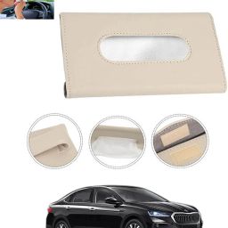 New Excellent Bright Color Beige Rectangle Shape Tissue Box For-243 Vehicle Tissue Dispenser-13