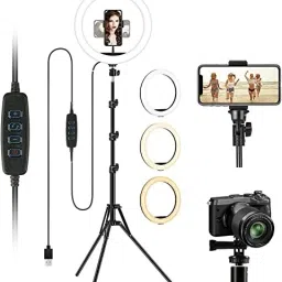 Treadmill Ring Light with Tripod Stand - 10 Inches Big Led Ring Light for Camera Ring Flash-21