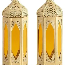 Morrocan Yellow Iron Table Lantern-picture-19