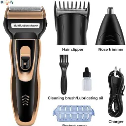 BloomiFy TM 0312 Multipurpose Trimmer for Men 3 IN 1 Shaver, Ear , Nose Trimmer 60 min Runtime 4 Length Settings image 2