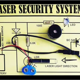Laser Security System Circuit Diagram on PCB for for Science School Projects-10