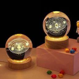cartman Planet Model,3D Crystal Ball Table Lamps Lamp Shade image 3
