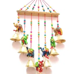 Decorative Elephant Door Hangings Wall Art Wood Windchime-7