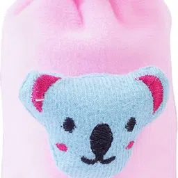 Rabbit Face Design Soft Velvet Stretchable Baby Feeding Bottle Cover With Easy to Hold Strap (Pink)-image-24