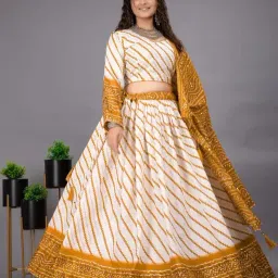 Printed Semi Stitched Lehenga Choli-image-30