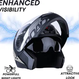 headfox N2 Air 7 Smart Bluetooth Calls | Music | GPS | Waterproof | Voice Asst. Road DV Motorbike Helmet-picture-49
