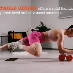 okasta Roller Wheel Exercise with Elbow Support, Automatic Rebound Abdominal Wheel Ab Exerciser image 4
