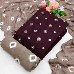 Unstitched Cotton Blend Salwar Suit Material Dyed-image-9