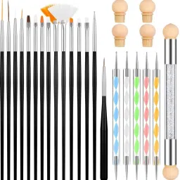 21 Piece Nail Brush Set, Nail Art Brush, Professional Acrylic Nail Art Brush-22